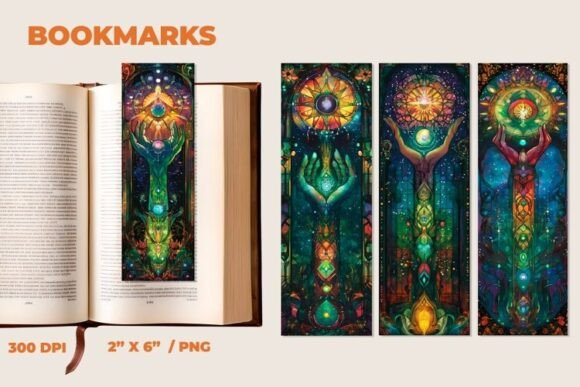 Download Mysticism Stained Glass Bookmark - Mystic Collection