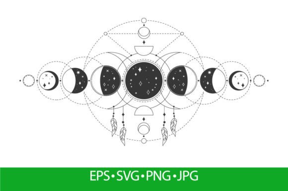 Download Magic Moon Phases, Mystical Sacred Lunar - Mystic Collection
