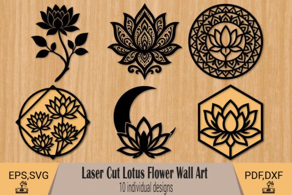 Download Laser Cut Lotus Flower Wall Art - Wall Collection