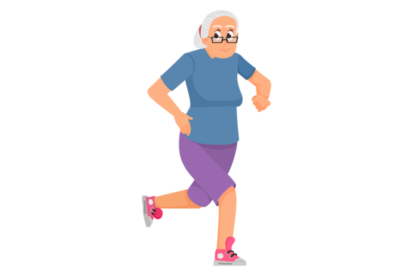 Download Female Senior Workout. Jogging Old Woman - Woman Collection