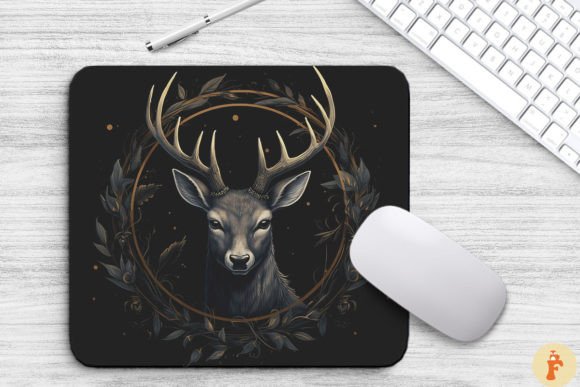 Download Vintage Mysticism Deer Mouse Pad - Mystic Collection