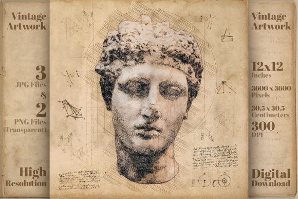 Download Marble Head Athlete Retro Drawing Sketch - Premium Resources