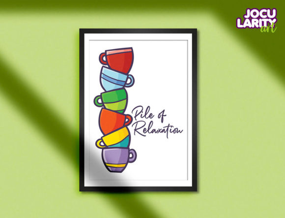 Download Cute Kawai "Pile of Relaxation" Wall Art - Wall Collection