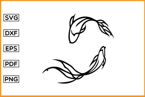 Download Feng Shui Koi Fish Metal Wall Art DXF - Wall Collection