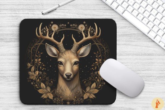 Download Vintage Mysticism Deer Mouse Pad - Mystic Collection