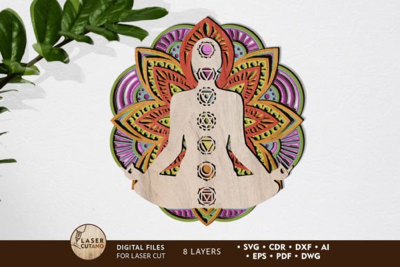 Download Mandala Buddha Wall Decorative Panel - Wall Collection