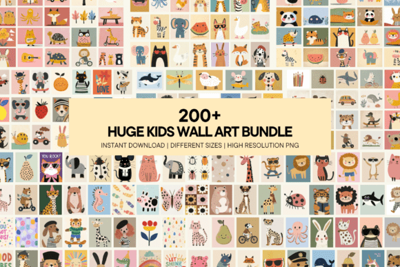 Download Colorful Kids Wall Art Nursery Printable - Wall Collection