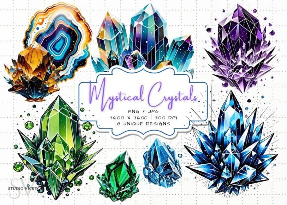 Download Mystical Crystals Clipart - Mystic Collection