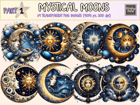 Download Mystical Moons Clipart - Mystic Collection