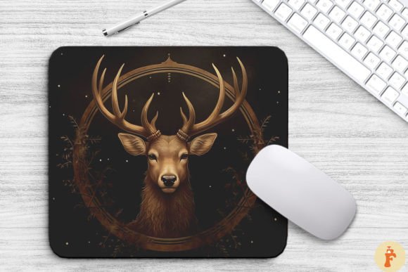 Download Vintage Mysticism Deer Mouse Pad - Mystic Collection